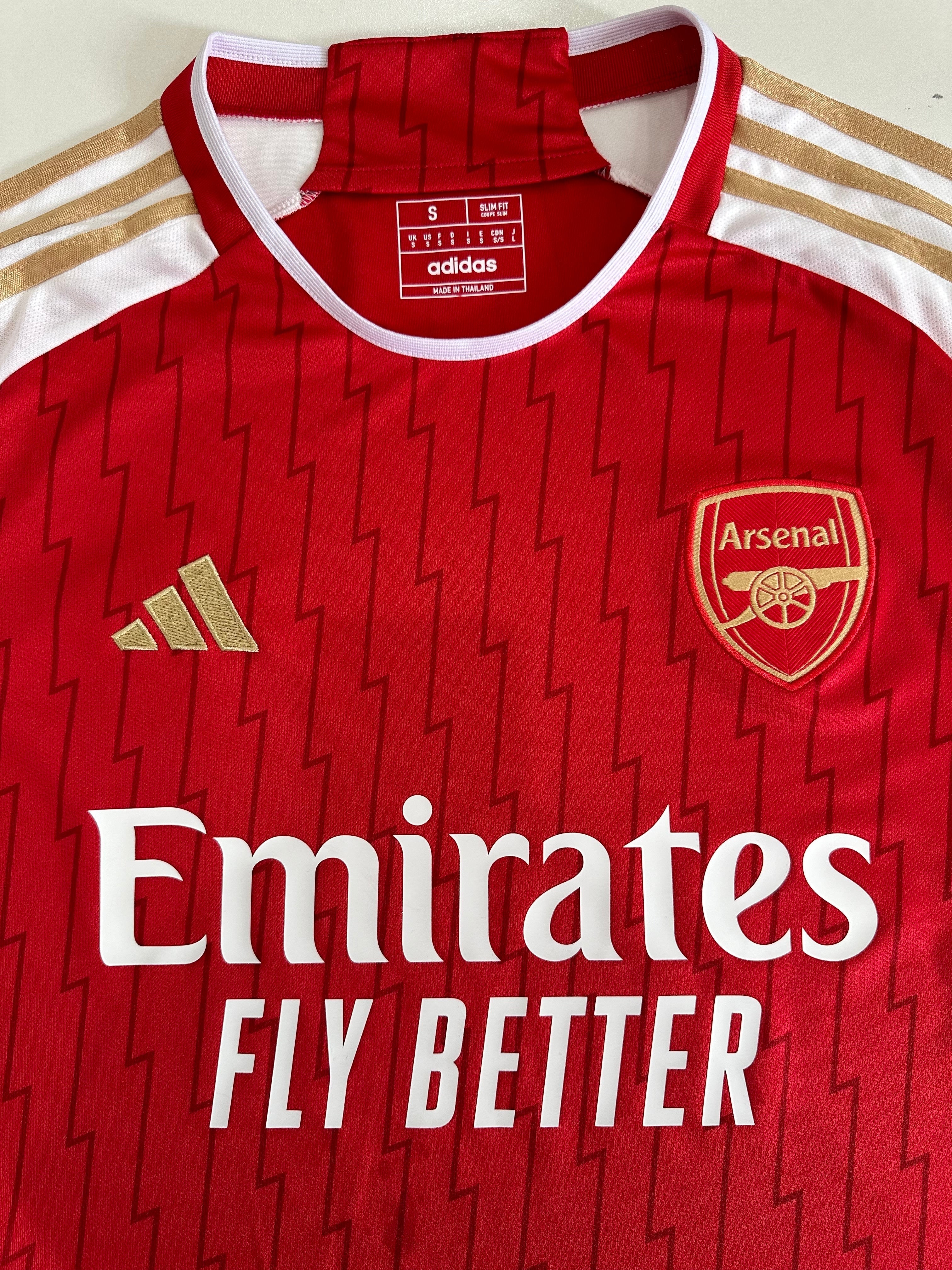 Arsenal Home Kit 2023/24 – Red & Gold Edition