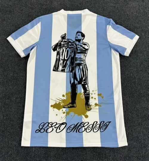 Lionel Messi GOAT Argentina Champion Football Jersey