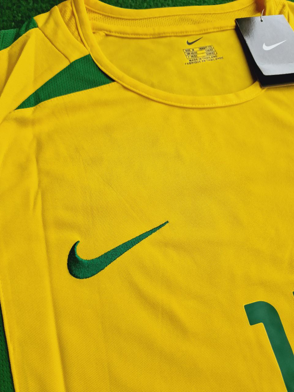 Ronaldinho Brazil 2002 World Cup Retro Football Jersey